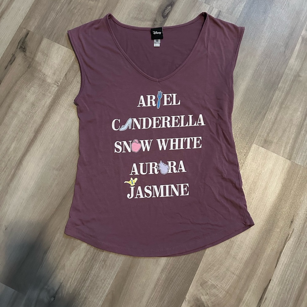 Disney Women's Mauve Princess Names Tank